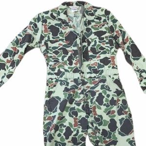 Vintage Walls Camouflage Coveralls